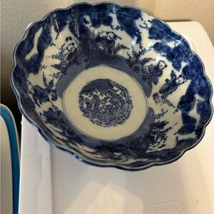 Blue and White Decorative Bowl